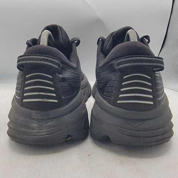 Hoka One One Bondi 7 Mens 10 Triple Black Running Shoes Athletic Outdoors Casual - Picture 4 of 13